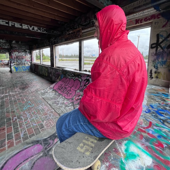 Mens large Lacoste vintage rain coat - Picture 6 of 6